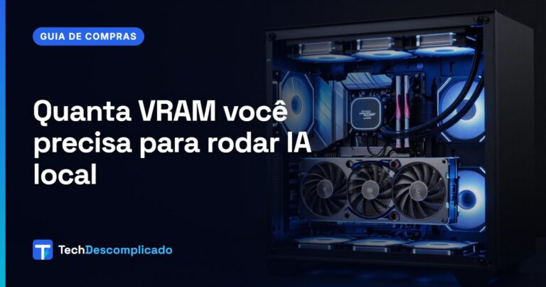 Duas placas de vídeo instaladas em um gabinete aberto com iluminação azul