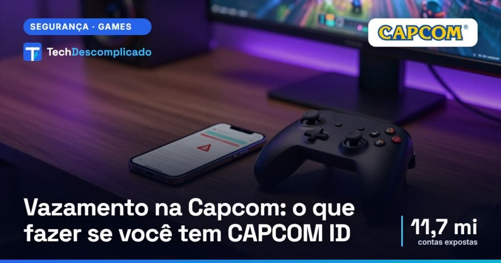 Controle de videogame ao lado de um celular com um e-mail marcado por alerta vermelho (imagem ilustrativa gerada por IA)