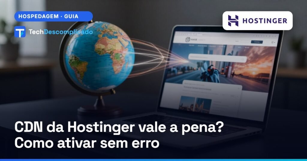 Notebook abrindo um site ao lado de um globo com linhas de conexão entre continentes (imagem ilustrativa gerada por IA)