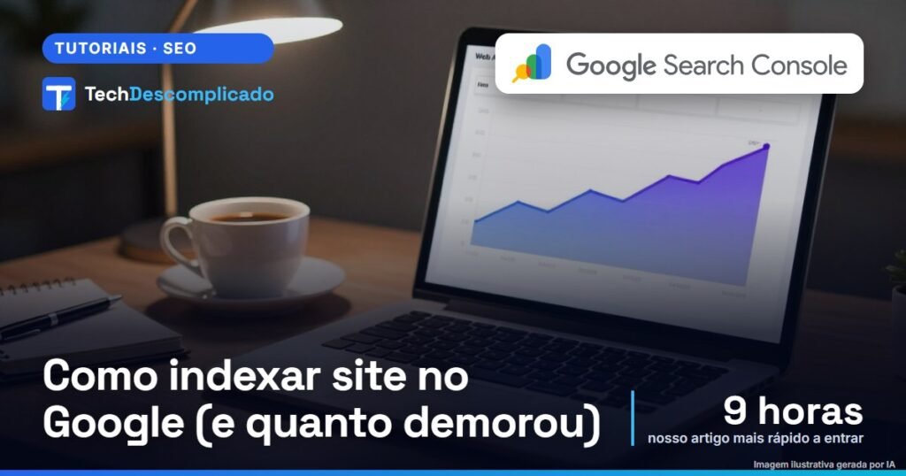 Notebook numa mesa de home office à noite mostrando um painel com gráficos de linha subindo (imagem ilustrativa gerada por IA)