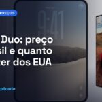 Três iPhone Duo, um fechado e dois abertos, em foto oficial de divulgação (imagem: Apple)