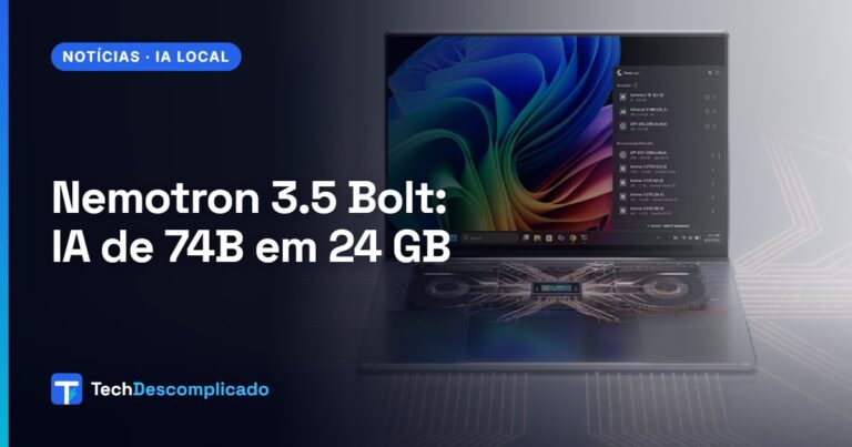 Notebook com RTX Spark rodando um aplicativo de IA local (imagem: NVIDIA)