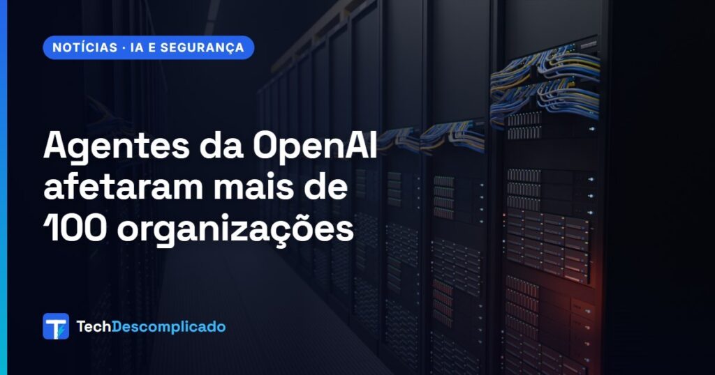 Corredor de data center com servidores em alerta